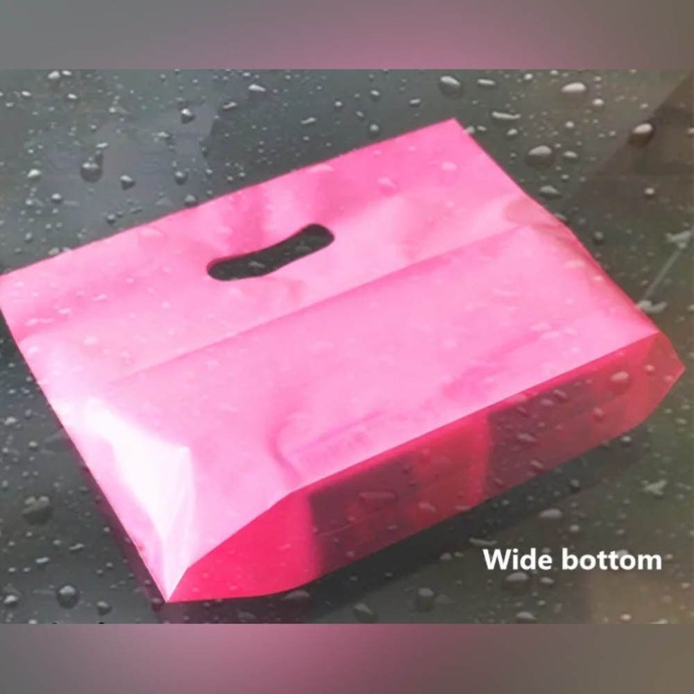 25 Pink Plastic Bags XL 18x14